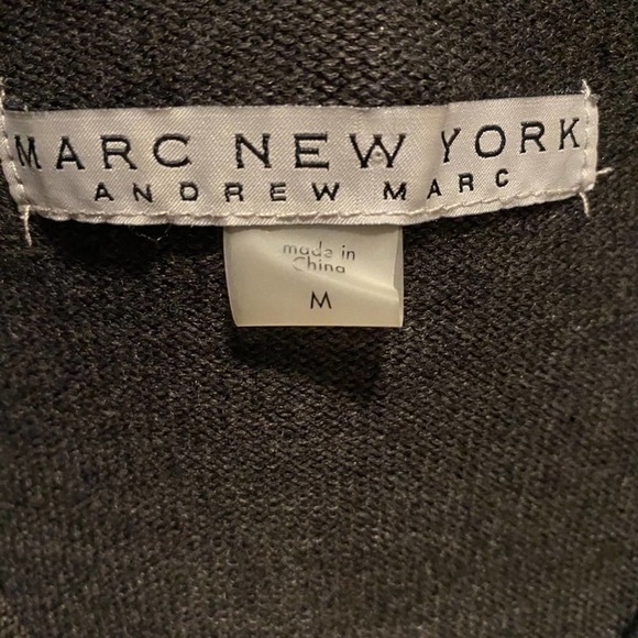 MARC New York Gray Studded V-Neck Sweater Dress Size Medium - Picture 4 of 5